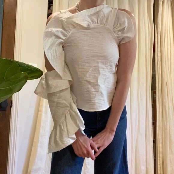 Rachel Comey White Cotton Shirt size 4 - Picture 2 of 5
